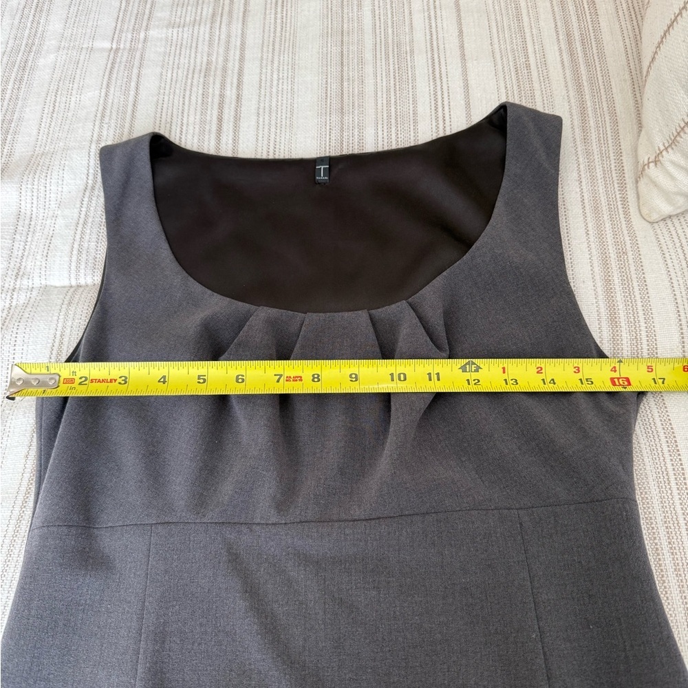 Tahari Grey Sleeveless Sheath Dress - Picture 5 of 7